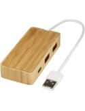 Hub USB en bambou 2.0 avec Type-C, cadeau client | Tapas