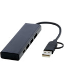 Concentrateur USB 2.0 en aluminium recyclé, cadeau client | Rise