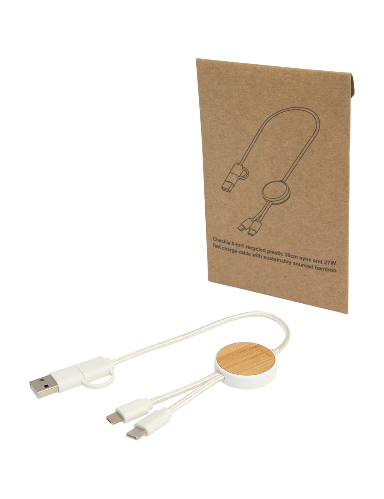 Câble 5 en 1 Chechia en plastique recyclé de 30 cm pour la…