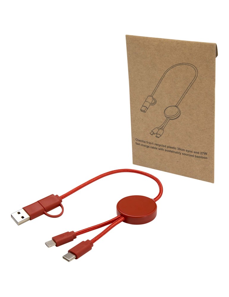 Câble 5 en 1 Citala en plastique recyclé de 30 cm pour la…