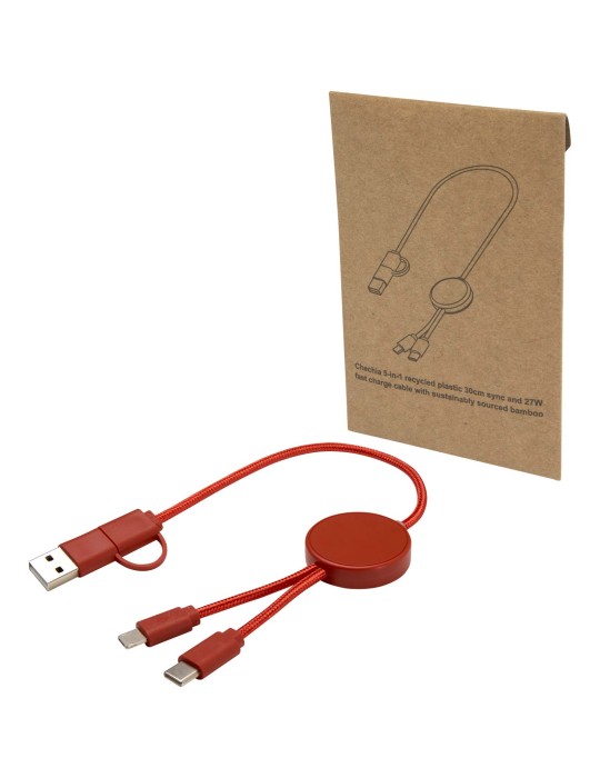 Câble 5 en 1 Citala en plastique recyclé de 30 cm pour la…