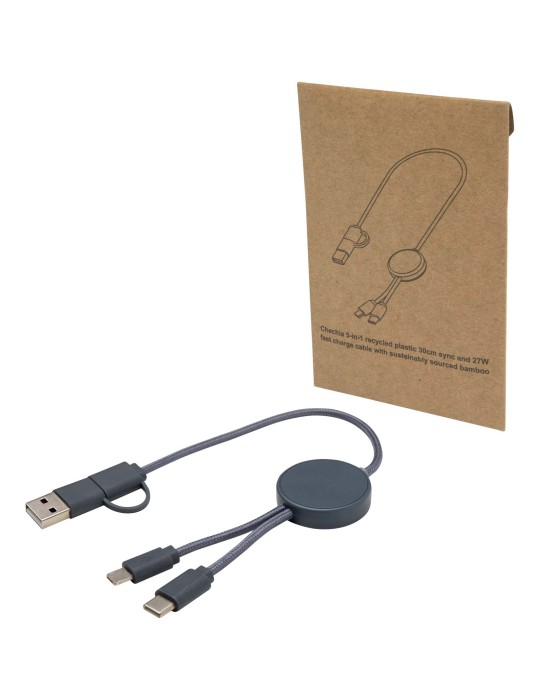 Câble 5 en 1 Citala en plastique recyclé de 30 cm pour la…
