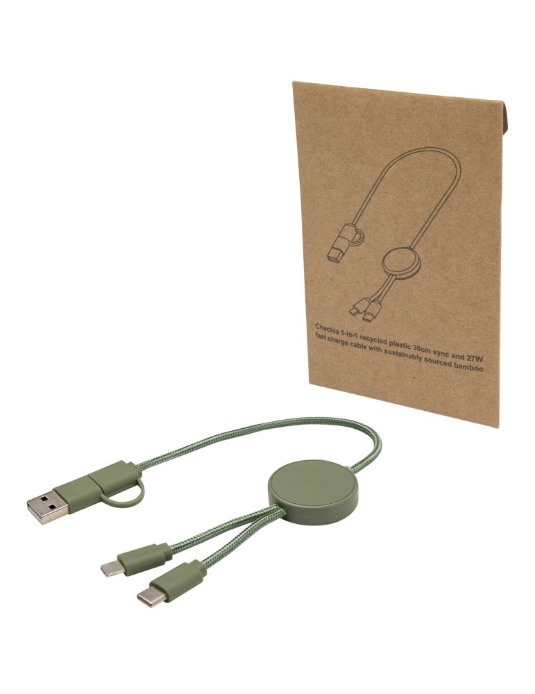 Câble 5 en 1 Citala en plastique recyclé de 30 cm pour la…