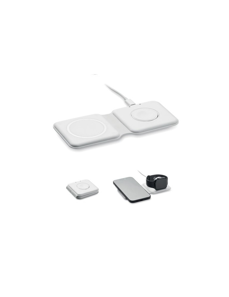 Chargeur pliable publicitaire 2 en 1 15W FLIP