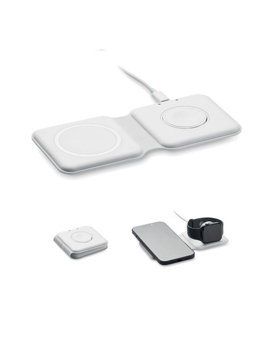 Chargeur pliable publicitaire 2 en 1 15W FLIP