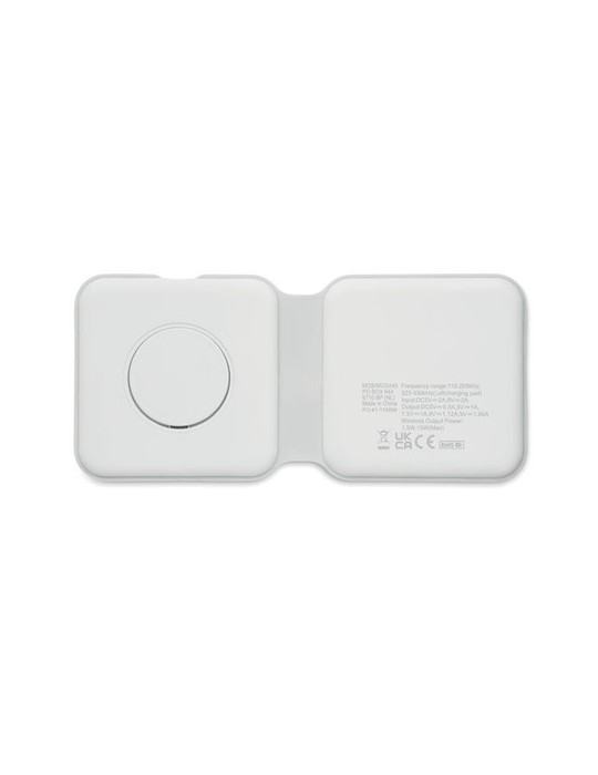 Chargeur pliable publicitaire 2 en 1 15W FLIP