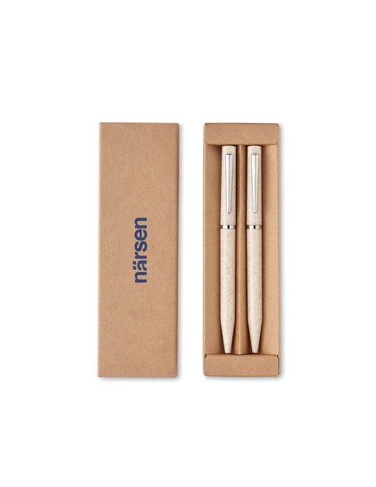 Set de stylo en paille de blé/ABS publicitaire PEAT