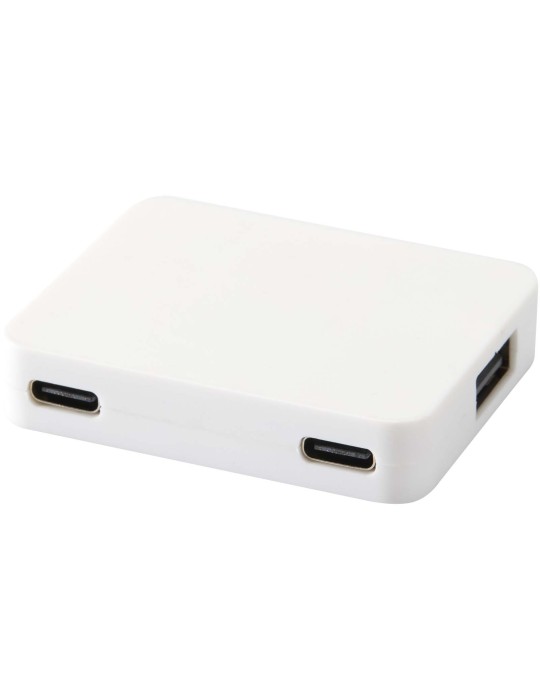Hub USB 4 ports Gaia avec sortie USB-A et Type-C et double entrée…