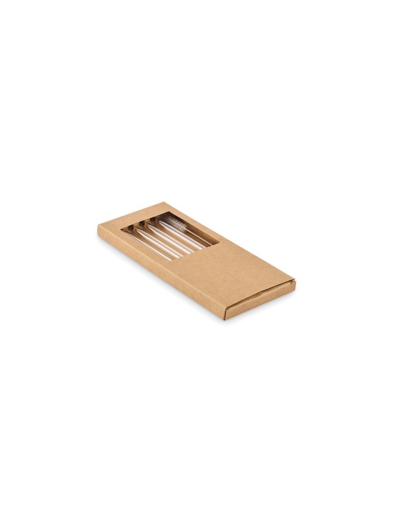 4 pailles en verre réutilisables s GLAW