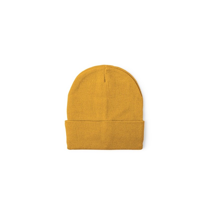 Bonnet Élégant Publicitaire en Laine - Lana Matières : acrylique Couleurs : jaune marquage laser ultra précis