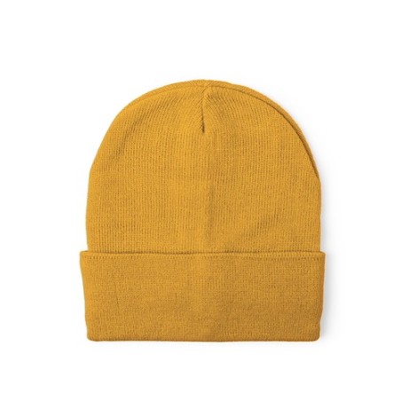 Bonnet Élégant Publicitaire en Laine - Lana Matières : acrylique Couleurs : jaune marquage laser ultra précis