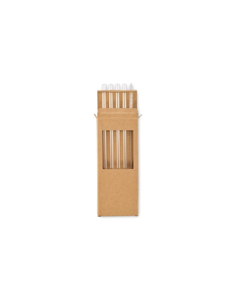 4 pailles en verre réutilisables s GLAW
