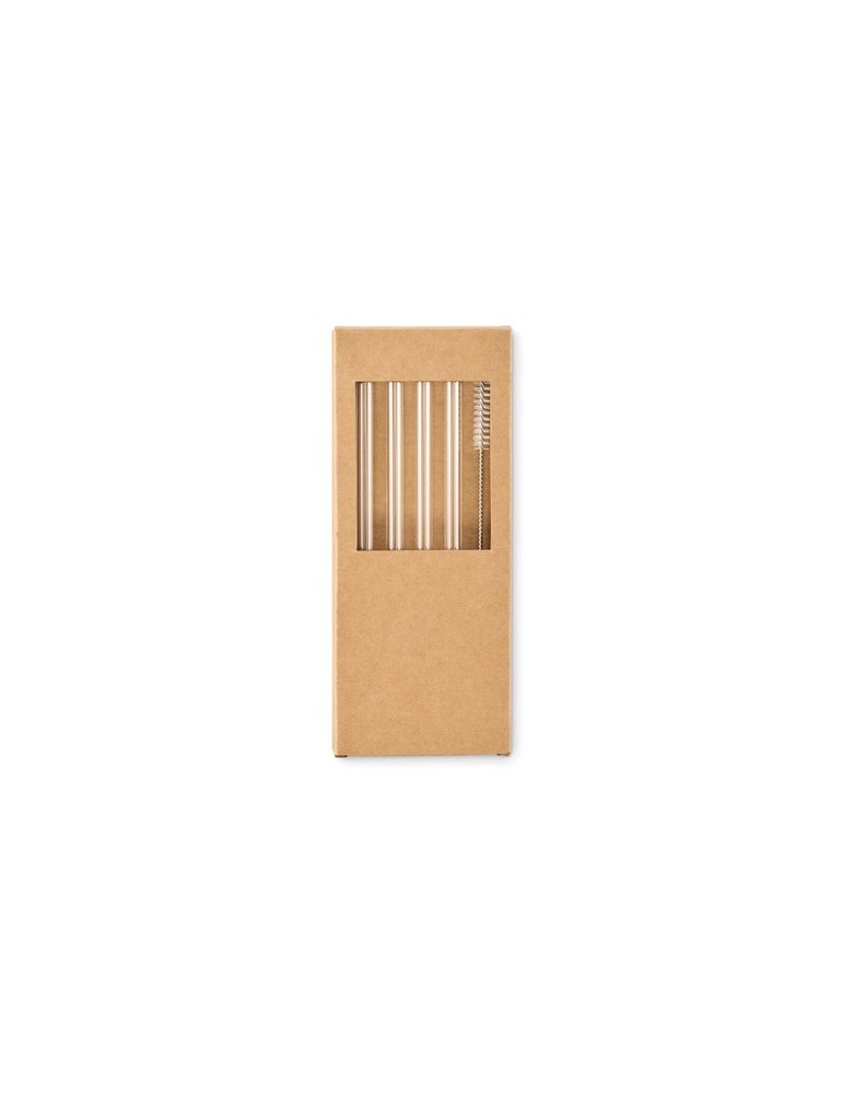 4 pailles en verre réutilisables s GLAW