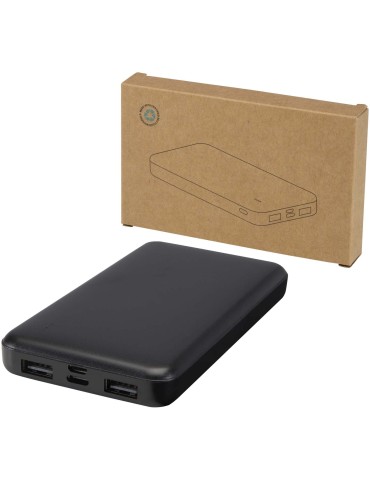 Batterie de secours Intan de 10 000 mAh et 10 W en plastique recyclé