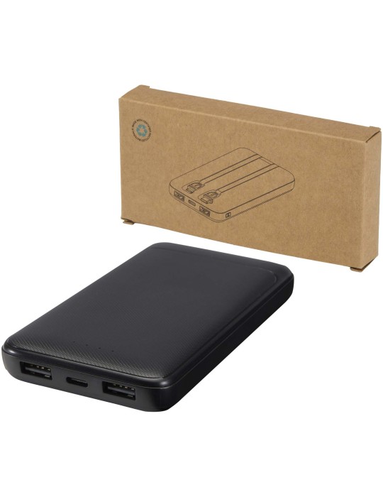 Batterie de secours Adhil de 10 000 mAh et 10 W en plastique recyclé…