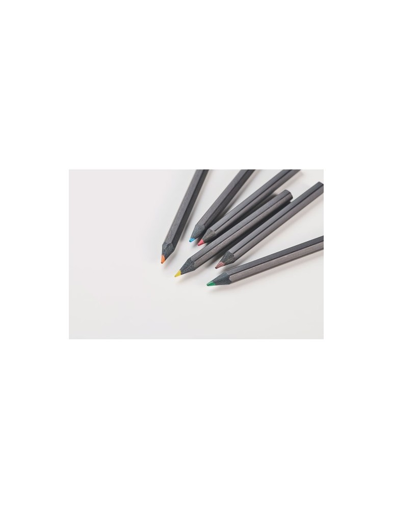 6 crayons de couleur NEGRO personnalisables