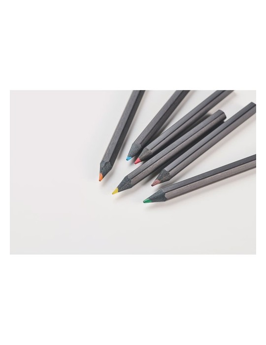 6 crayons de couleur NEGRO personnalisables
