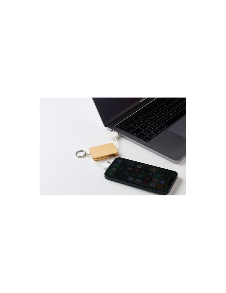 Porte-clés et câble de charge BUPOW - Objets Publicitaires