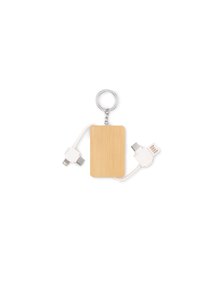 Porte-clés et câble de charge BUPOW - Objets Publicitaires
