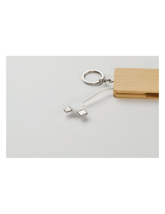 Porte-clés et câble de charge BUPOW - Objets Publicitaires