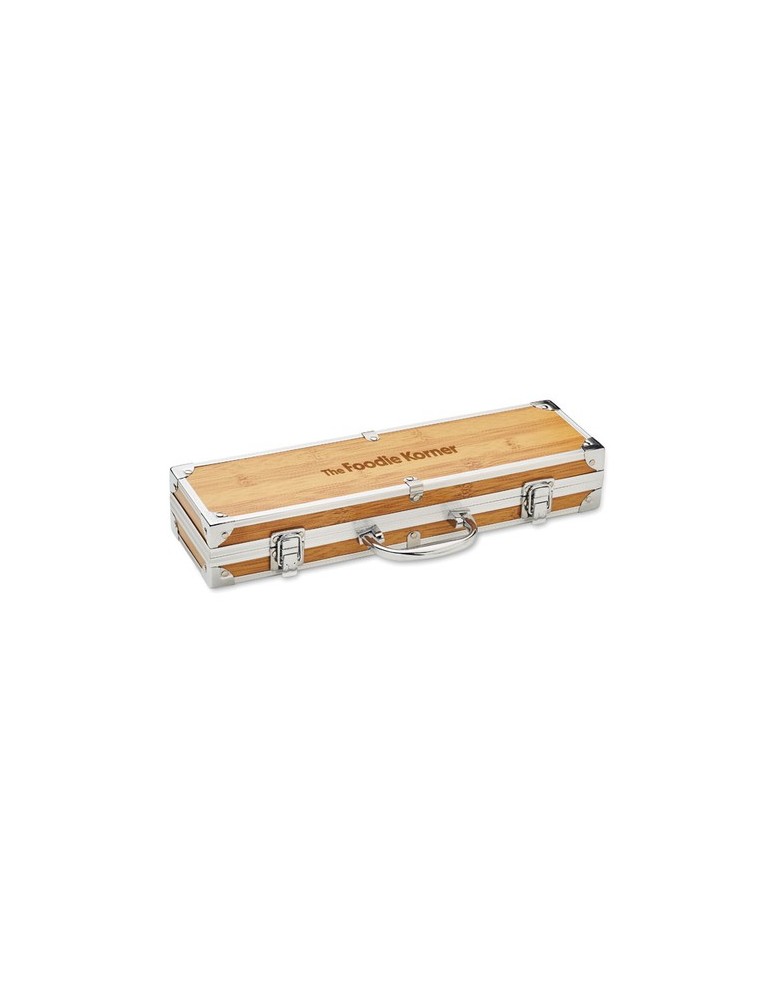 Ustensiles BBQ en acier inox. TOOLDERA personnalisables