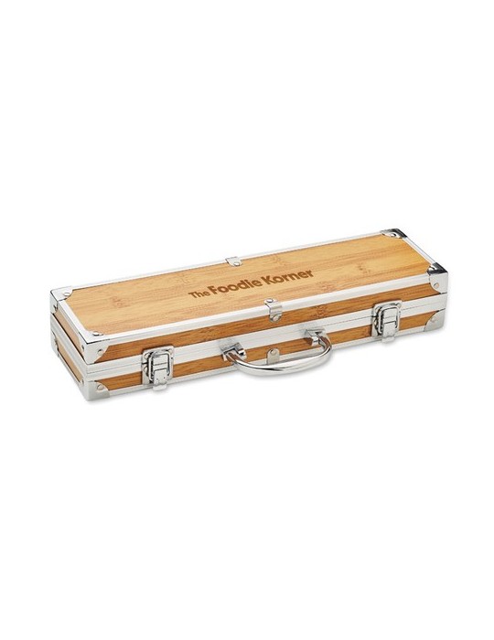 Ustensiles BBQ en acier inox. TOOLDERA personnalisables