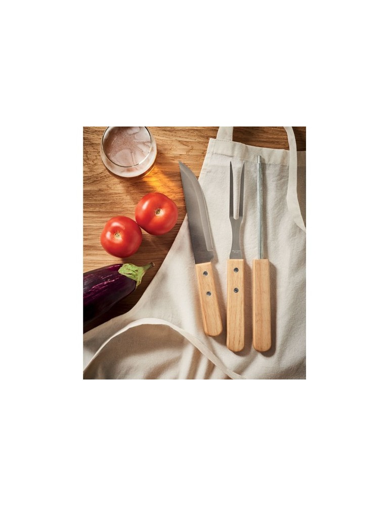 Ustensiles BBQ en acier inox. TOOLDERA personnalisables