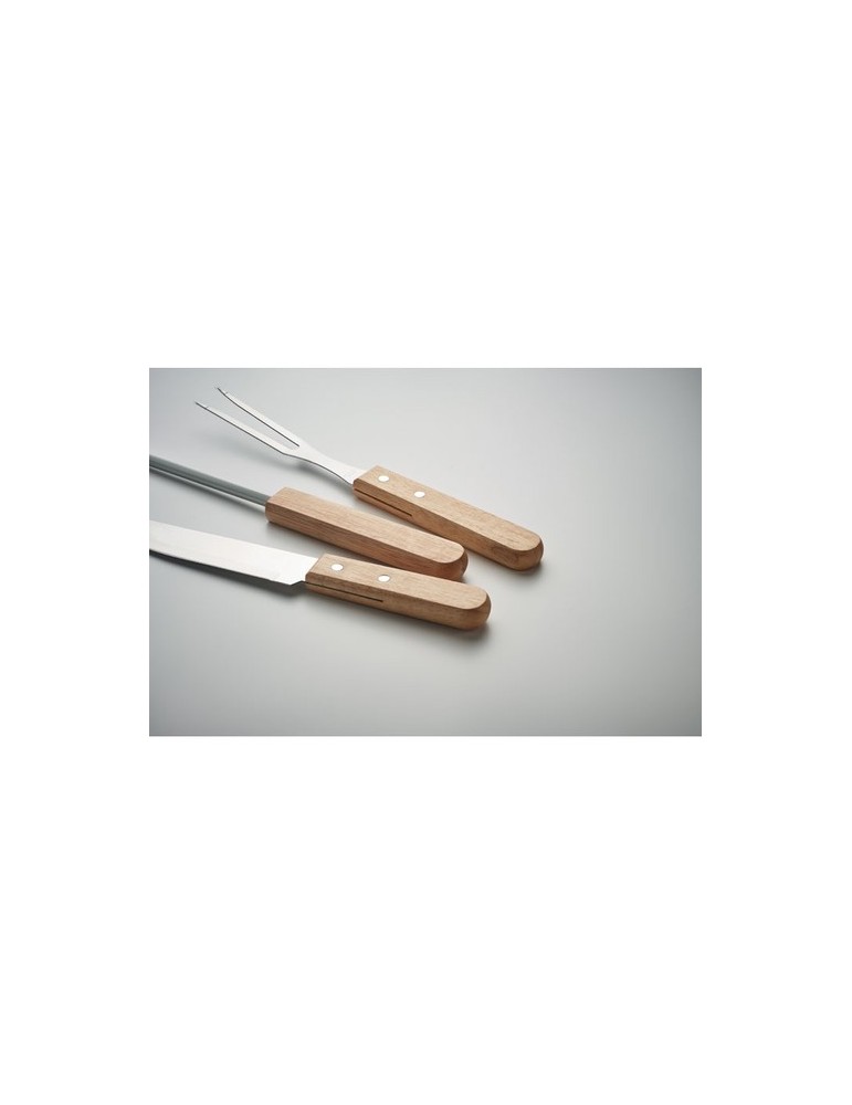 Ustensiles BBQ en acier inox. TOOLDERA personnalisables