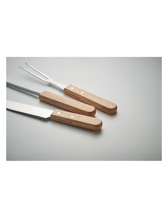 Ustensiles BBQ en acier inox. TOOLDERA personnalisables