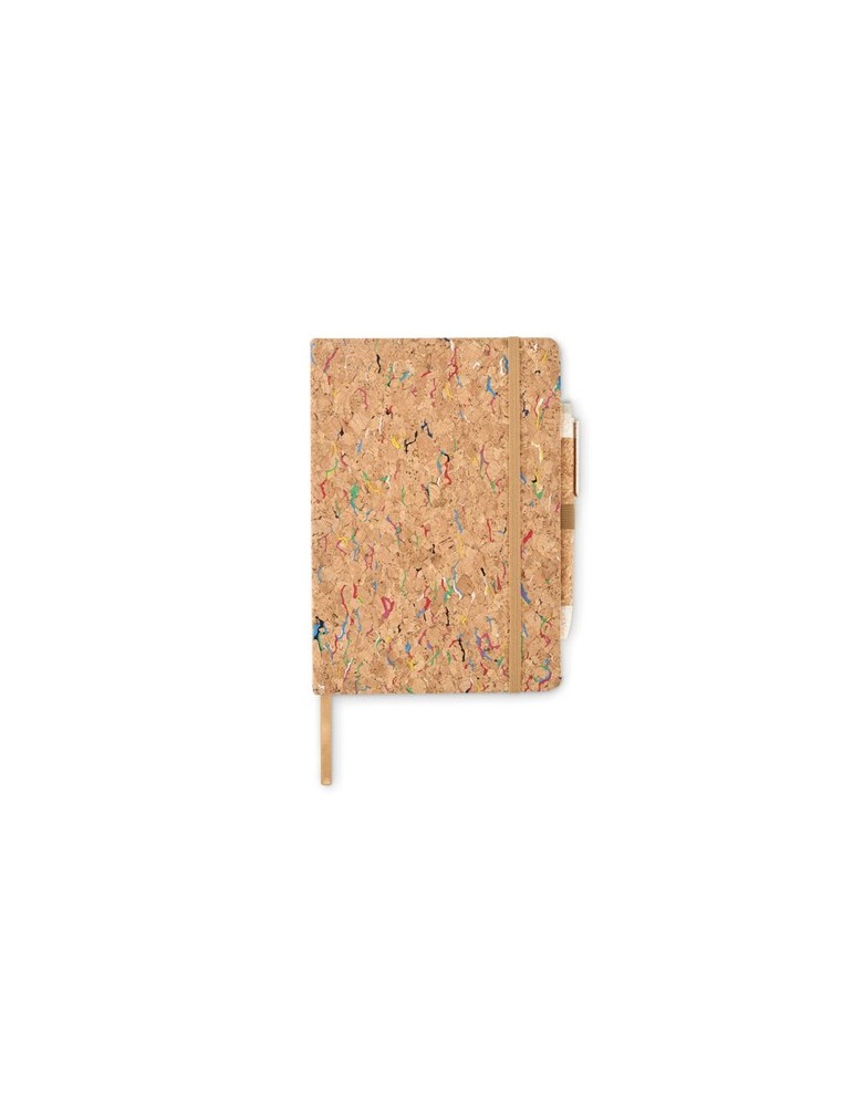 Cahier A5 en liège de couleur CORNOTA personnalisable