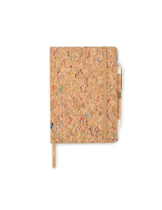 Cahier A5 en liège de couleur CORNOTA personnalisable