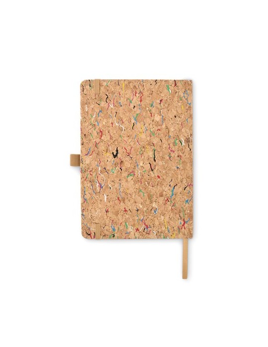 Cahier A5 en liège de couleur CORNOTA personnalisable
