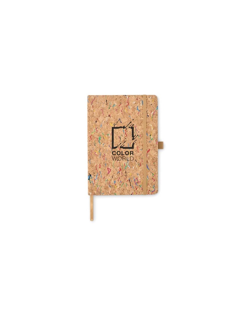 Cahier A5 en liège de couleur CORNOTA personnalisable