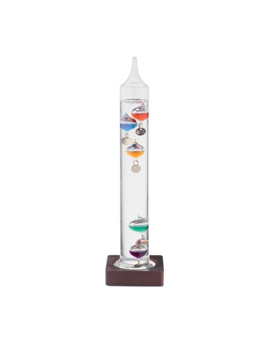 Thermomètre Galileo en verre 28cm - Précision et style personnalisé