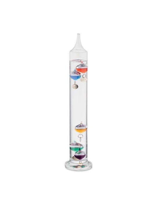Thermomètre Galileo en verre 28cm - Précision et style personnalisé