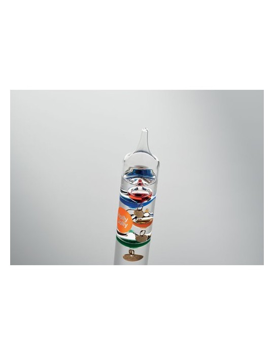 Thermomètre Galileo en verre 28cm - Précision et style personnalisé