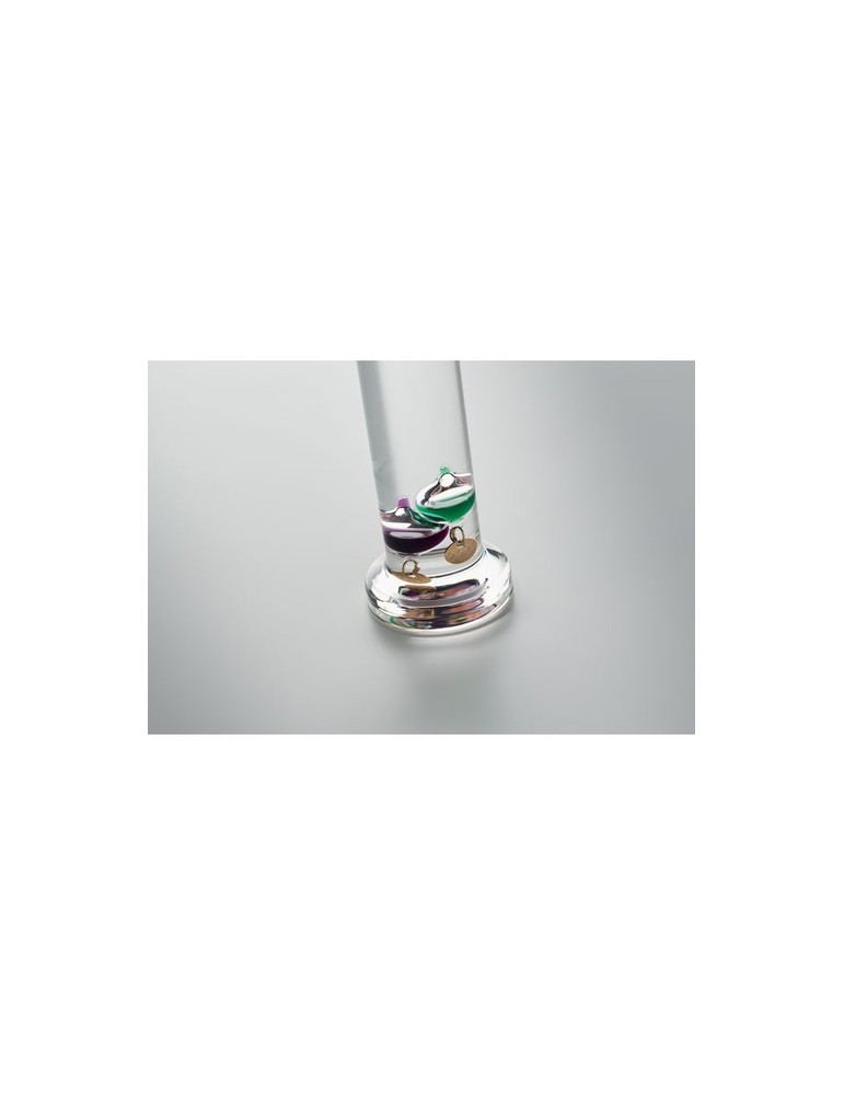Thermomètre Galileo en verre 28cm - Précision et style personnalisé