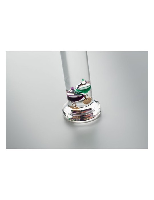 Thermomètre Galileo en verre 28cm - Précision et style personnalisé