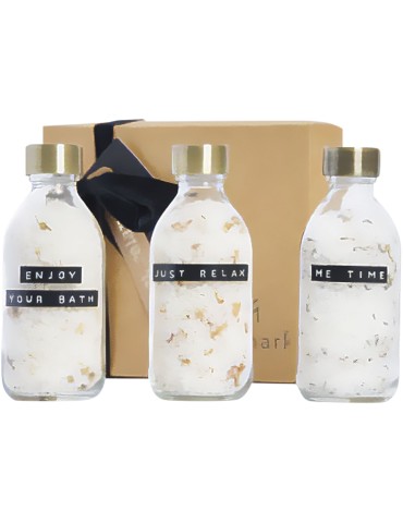 Coffret cadeau avec sel de bain WELLmark Just Relax avec 3 pièces de…