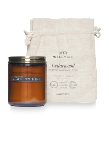 Bougie parfumée Wellmark parfum bois de cèdre