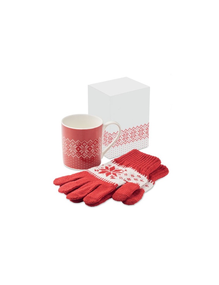 Coffret personnalisé Mug & Gants Hiver - Cadeau Pratique pas cher