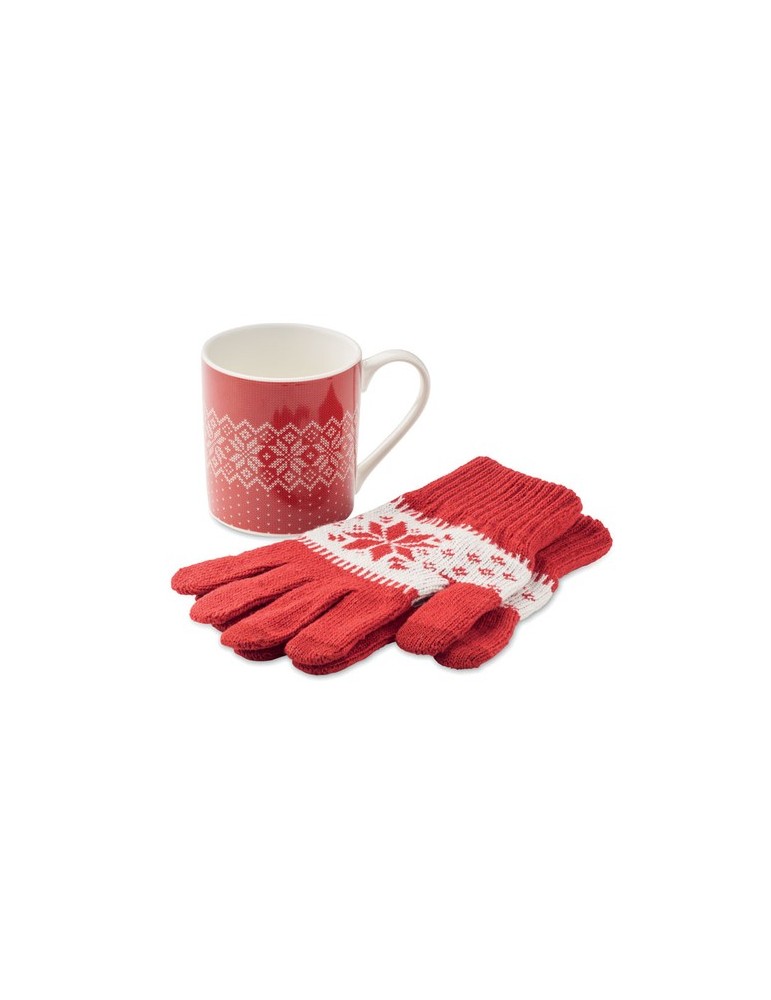 Coffret personnalisé Mug & Gants Hiver - Cadeau Pratique pas cher