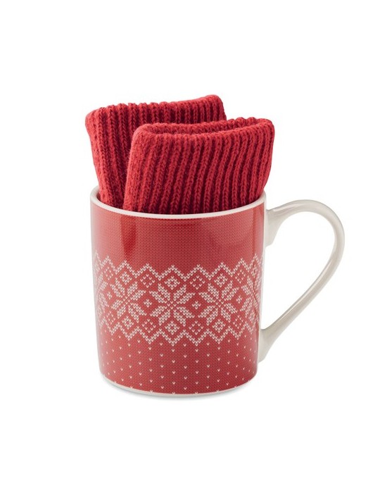 Coffret personnalisé Mug & Gants Hiver - Cadeau Pratique pas cher
