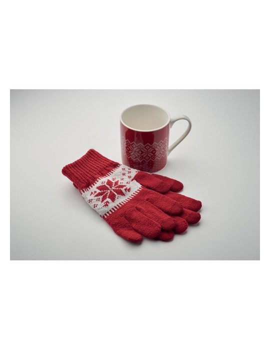 Coffret personnalisé Mug & Gants Hiver - Cadeau Pratique pas cher