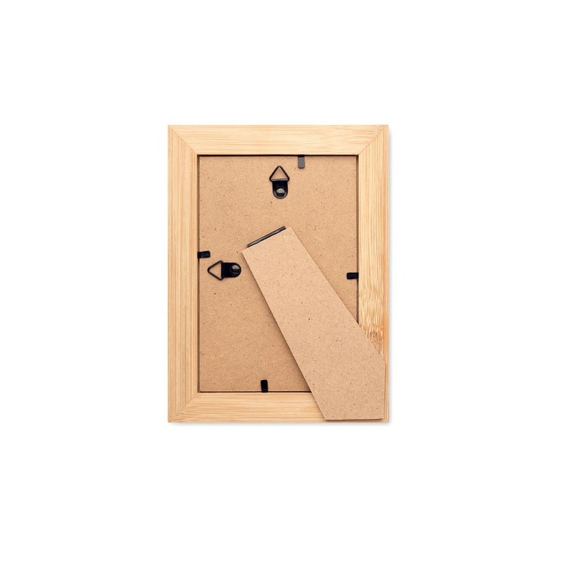 Cadre photo personnalisé en bambou  GAZO Matières : bambou Couleurs : bois personnalisable avec votre logo