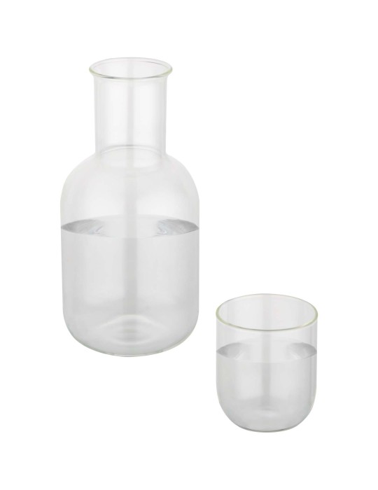 Ensemble carafe et tasse en verre Amelie en finition mate