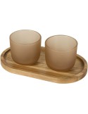 Plateau en acacia et verres cadeau entreprise | Male