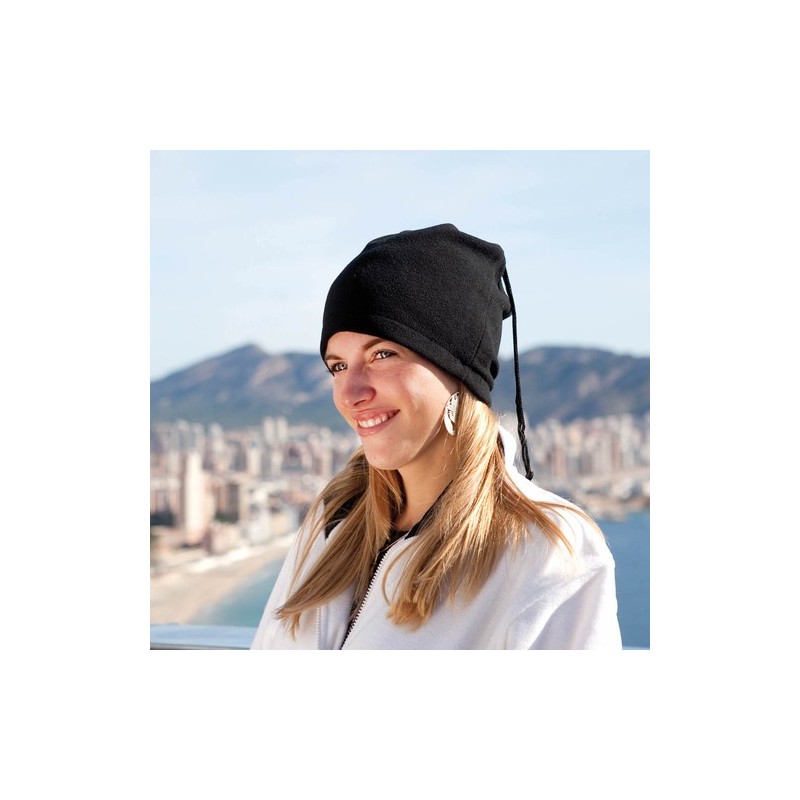 Accessoire Mode Pratique Personnalisé Tour de Cou et Bonnet Articos Matières : polaire Couleurs : noir cadeau client original
