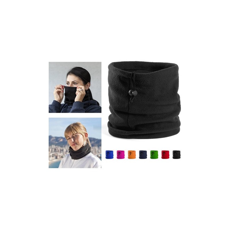 Accessoire Mode Pratique Personnalisé Tour de Cou et Bonnet Articos Matières : polaire Couleurs : noir cadeau entreprise pas che