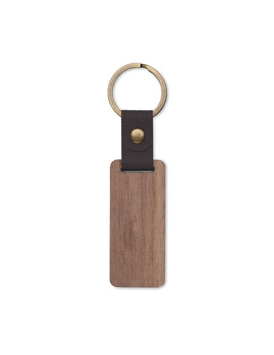 Porte-clés Noyer PU NAWKEY Objets Publicitaires Personnalisé pas cher